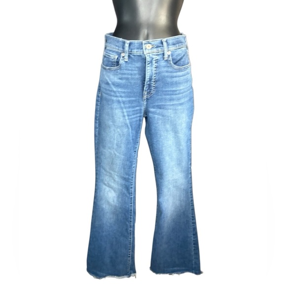 Lucky Brand women’s Stevie high rise flare denim jeans sz 6 /28 R cotton mix - Picture 1 of 11